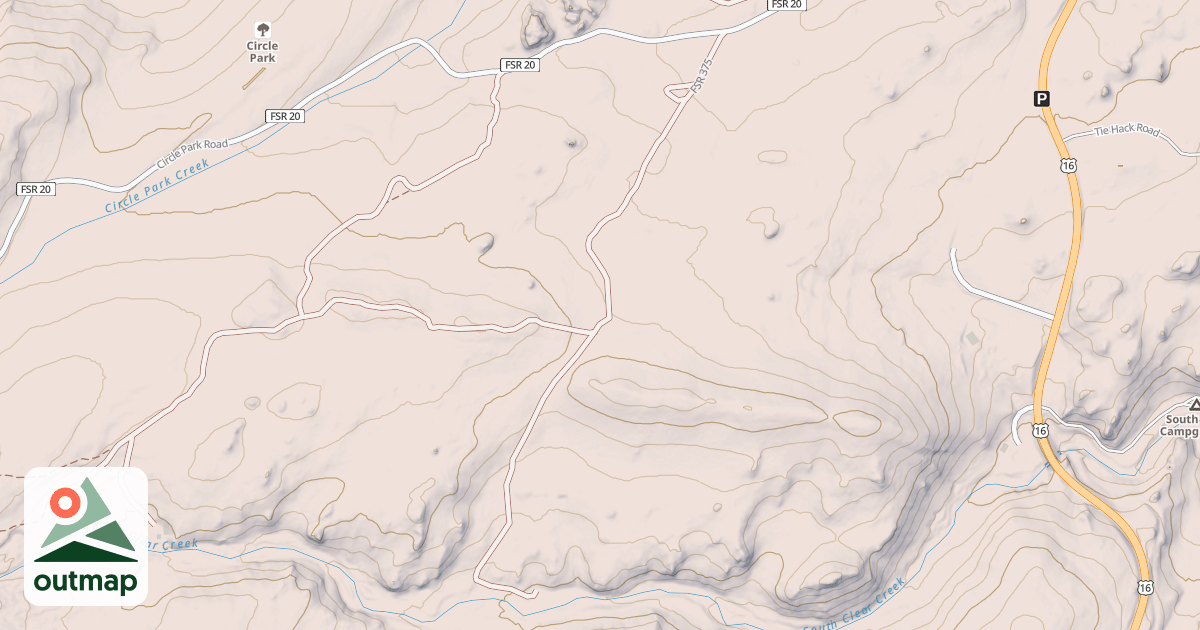 Map of SOUTH CLEAR CREEK