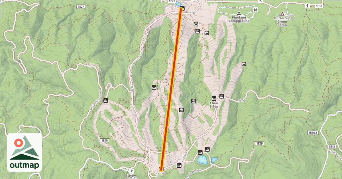 Map of Chair 2 All-Mountain Xpress