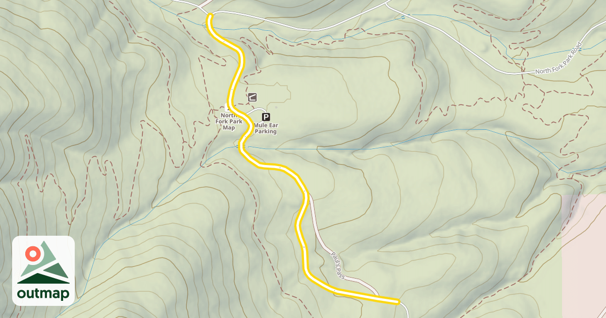 Map of North Fork Park Road