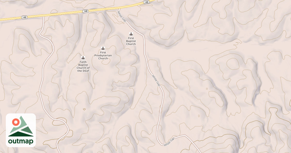 Map of WHITES GAP