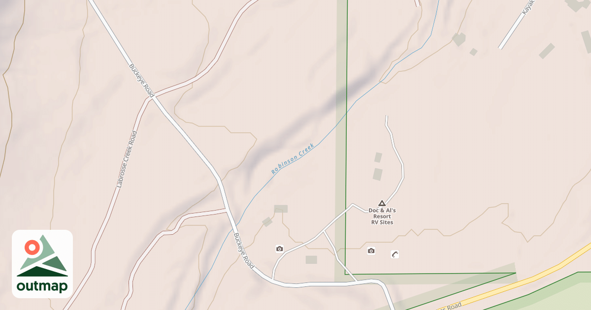 Map of BUCKEYE ROBINSON CREEK ROAD