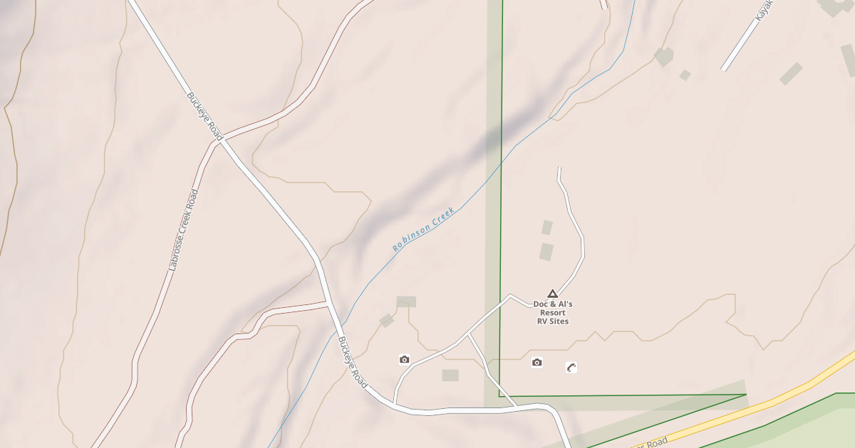 Map preview of BUCKEYE ROBINSON CREEK ROAD