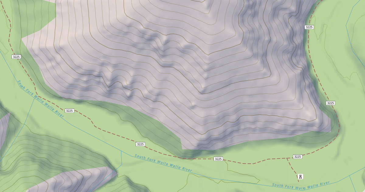 Map preview of Sf Walla Walla Trail