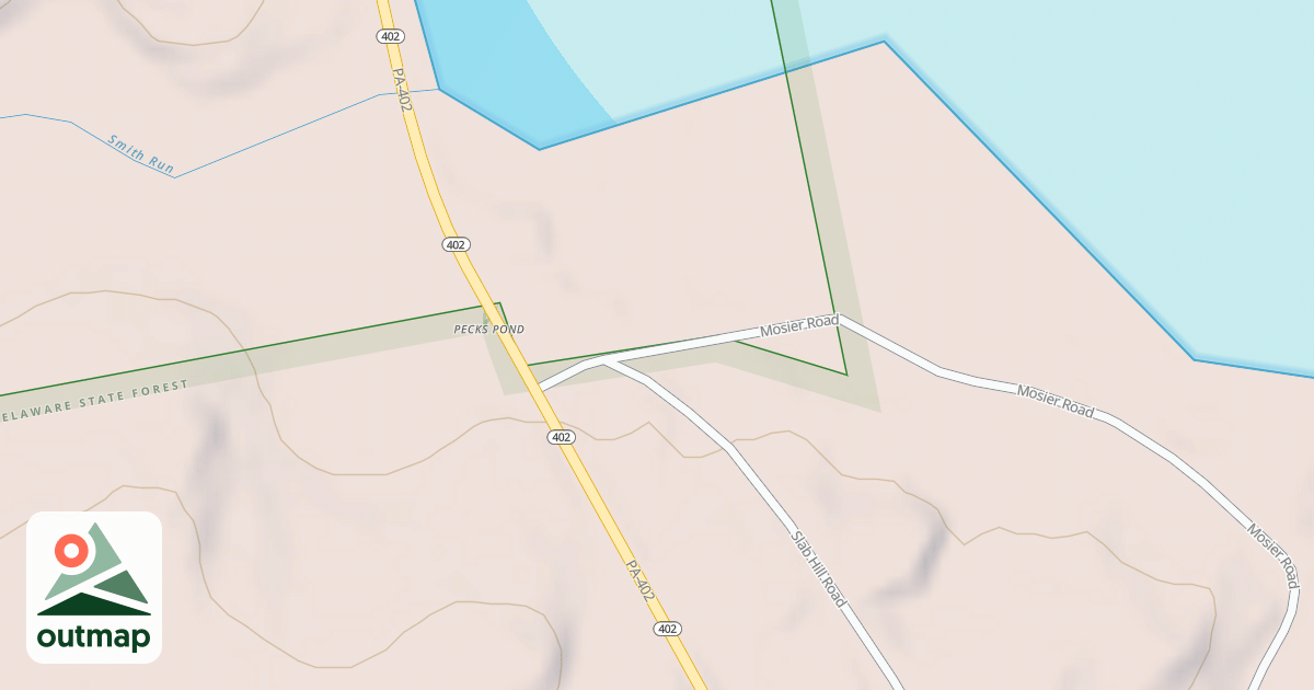Map of Edgemere-Pecks Pond - Snowmobile Trails
