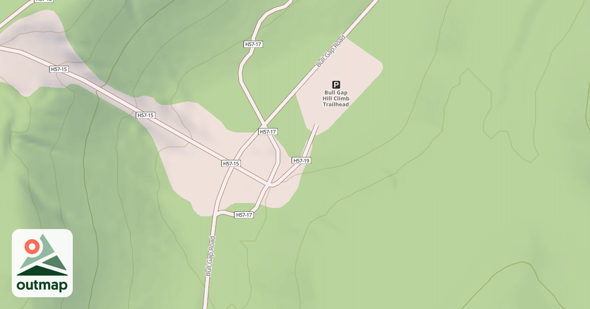 Map of BULL GAP PARKING HILL CLIMB TR