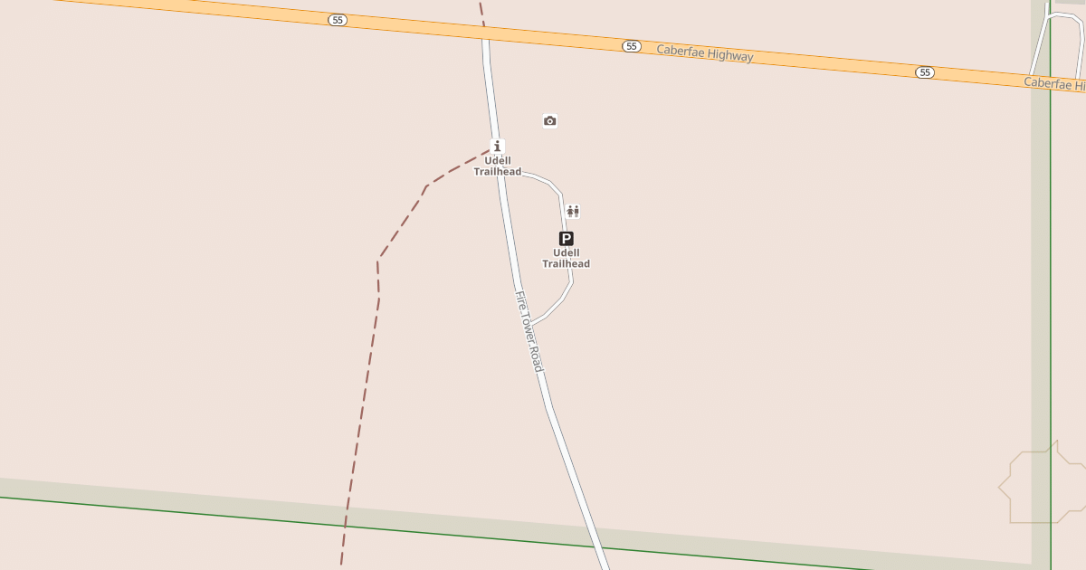 Map preview of UDELL FIRETOWER INTERP SITE