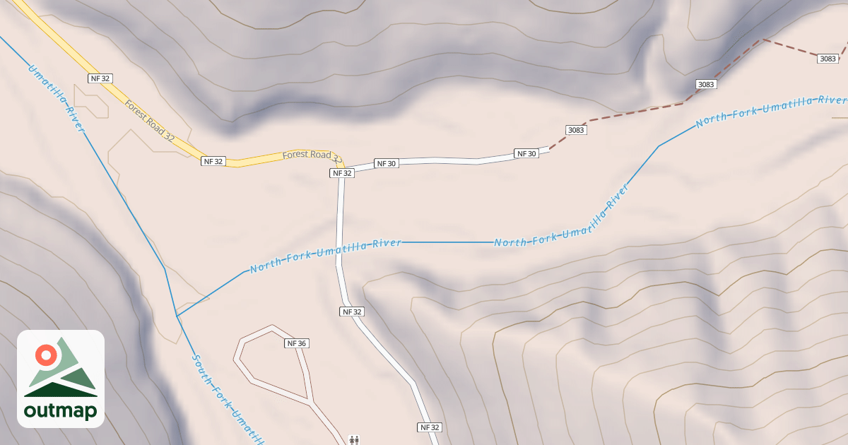 Map of NF UMATILLA TH
