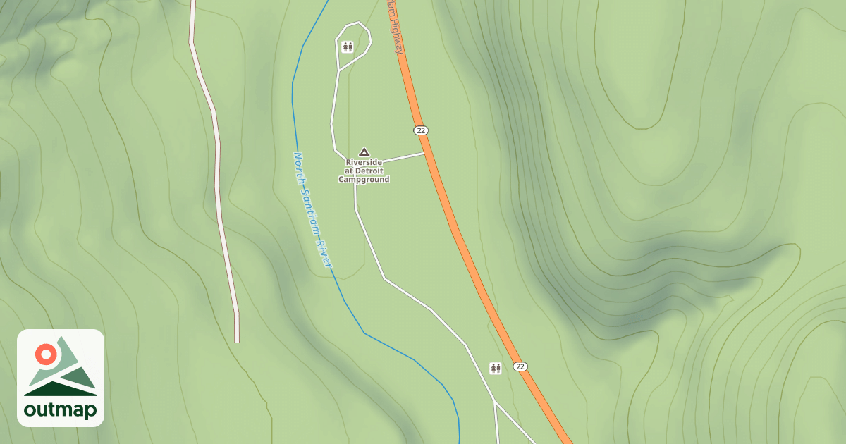 Map of RIVERSIDE CAMPGROUND