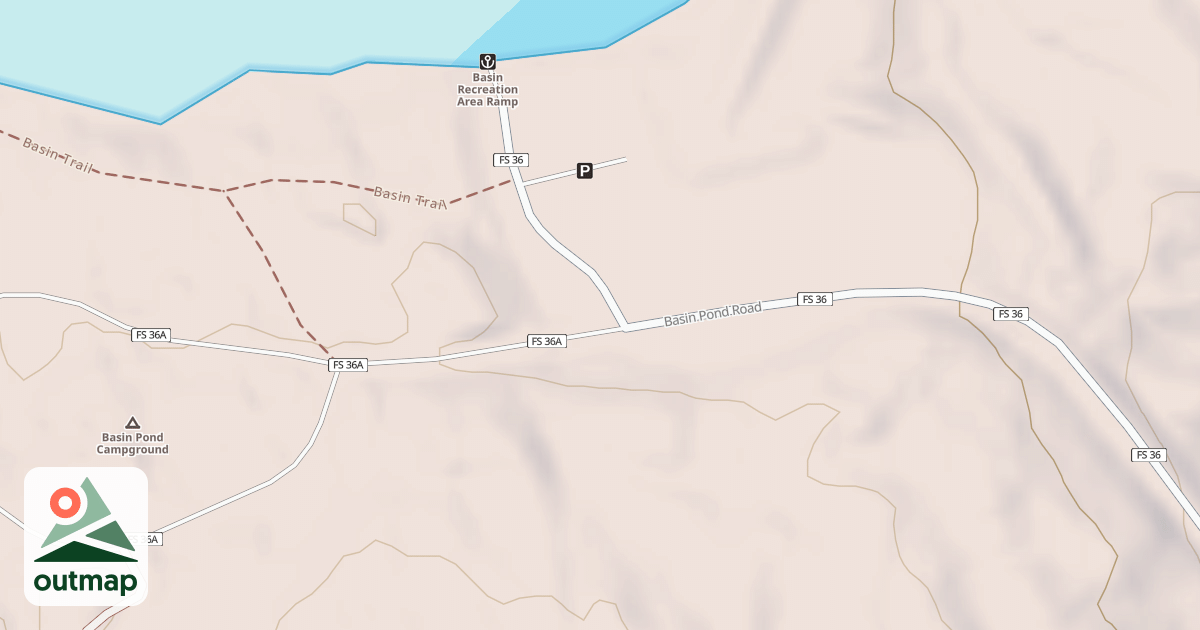 Map of BASIN POND CAMPGROUND