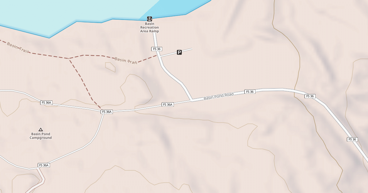 Map preview of BASIN POND CAMPGROUND