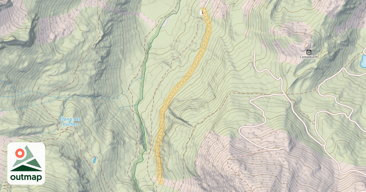 Map of Envers W clasique du Pic de Piau