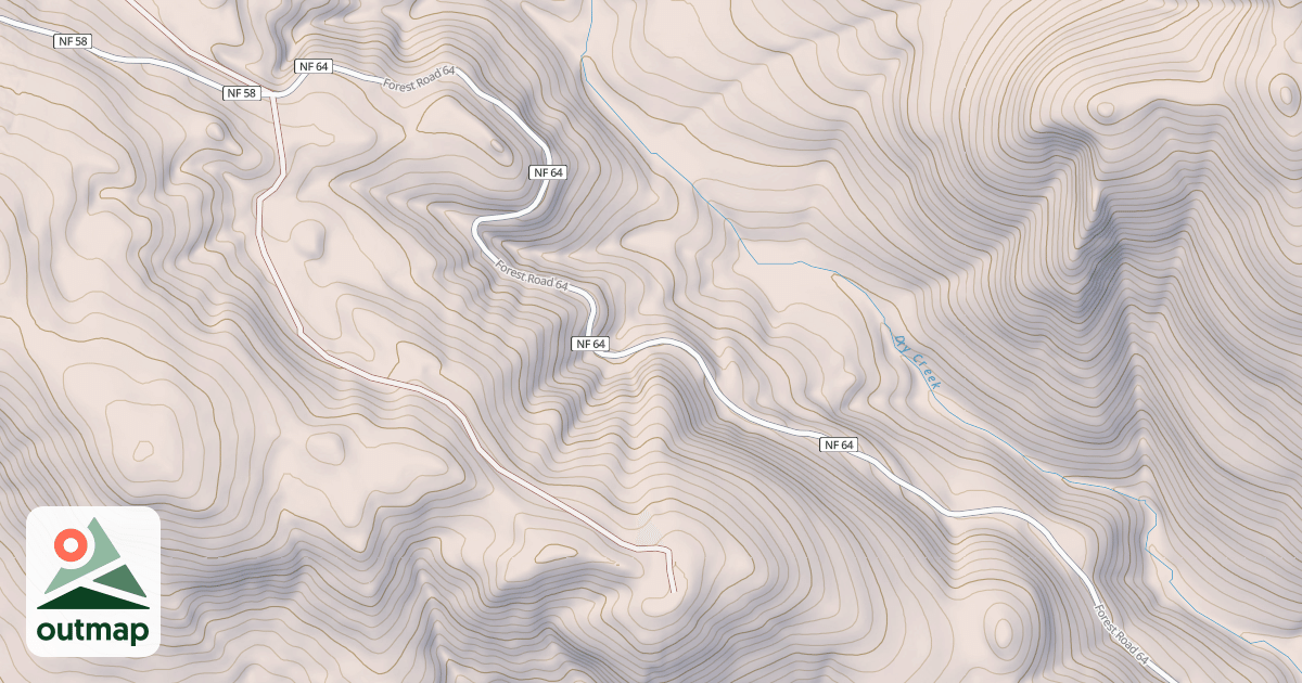 Map of DRY CREEK