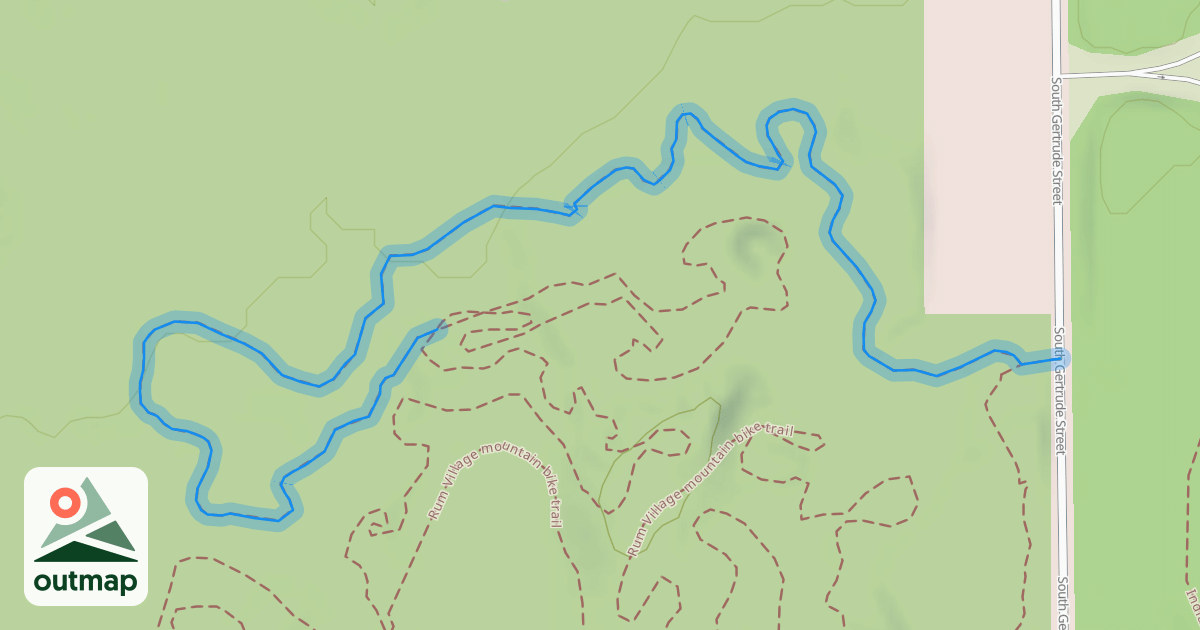 Map of Rum Village mountain bike trail