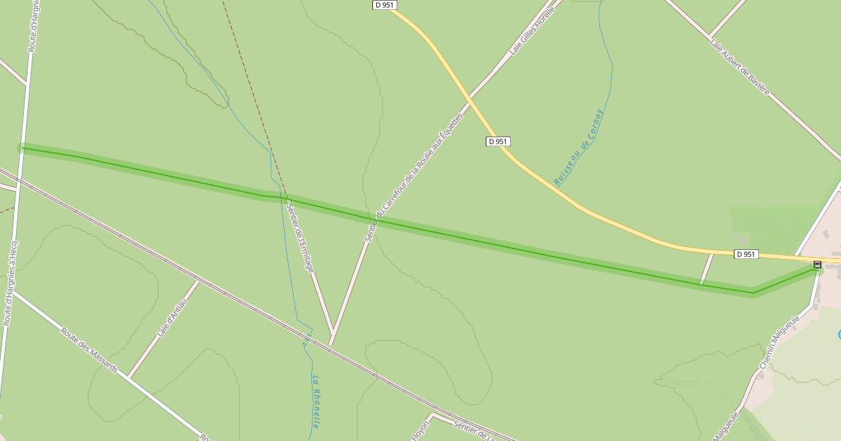 Map preview of Sentier de Jolimetz à la Grande Carrière