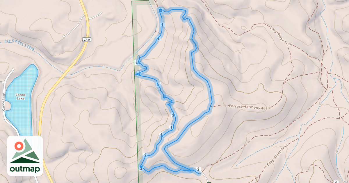 Map of Creek Loop Trail
