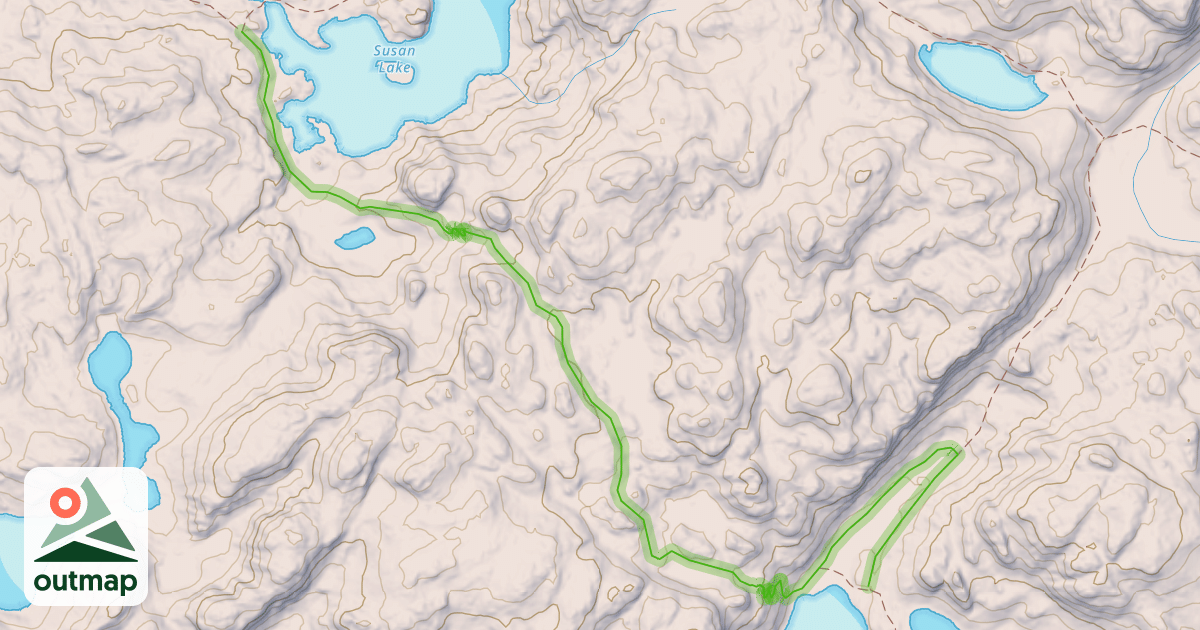 Map of Highline Trail