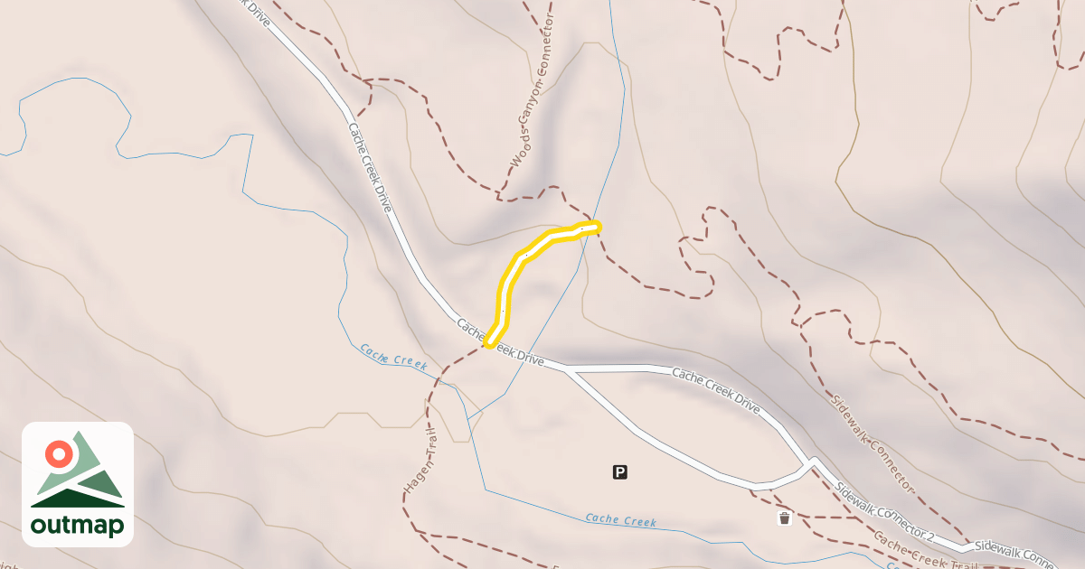 Map of Woods Canyon Connector