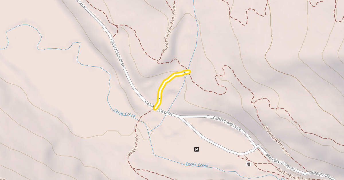 Map preview of Woods Canyon Connector
