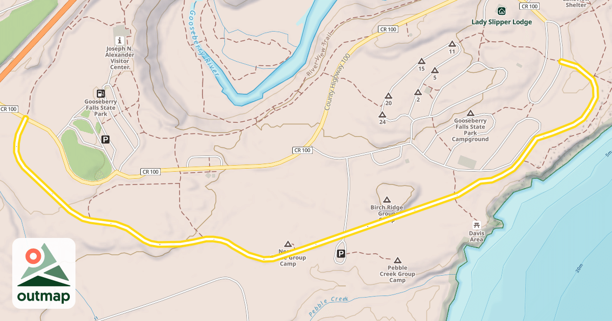 Map of Gitchi-Gami State Trail