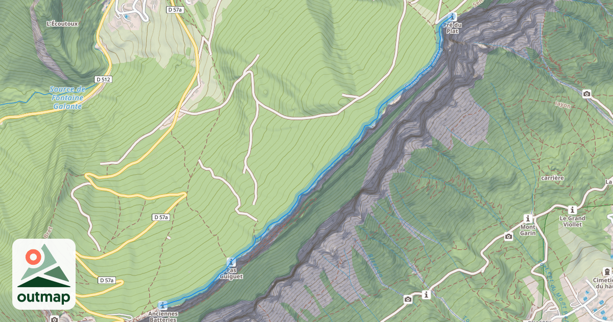 Map of Sentier des Crêtes