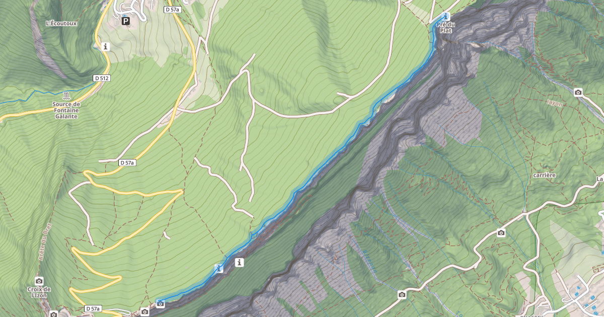 Map preview of Sentier des Crêtes