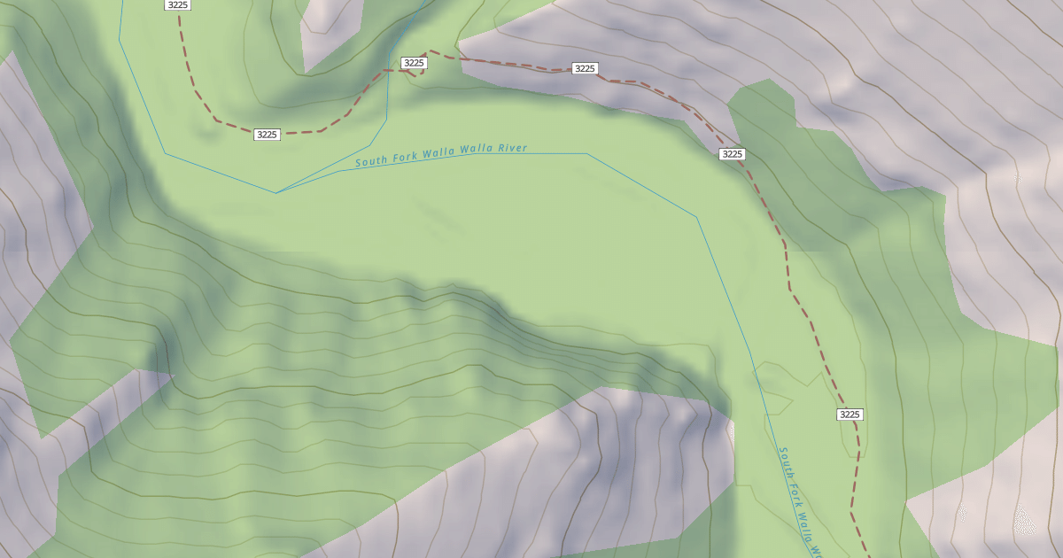 Map preview of Sf Walla Walla Trail