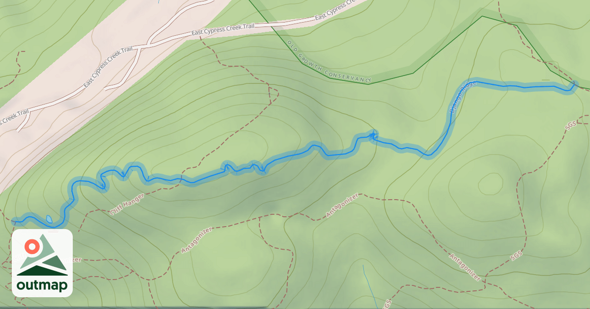 Map of Django Ridge
