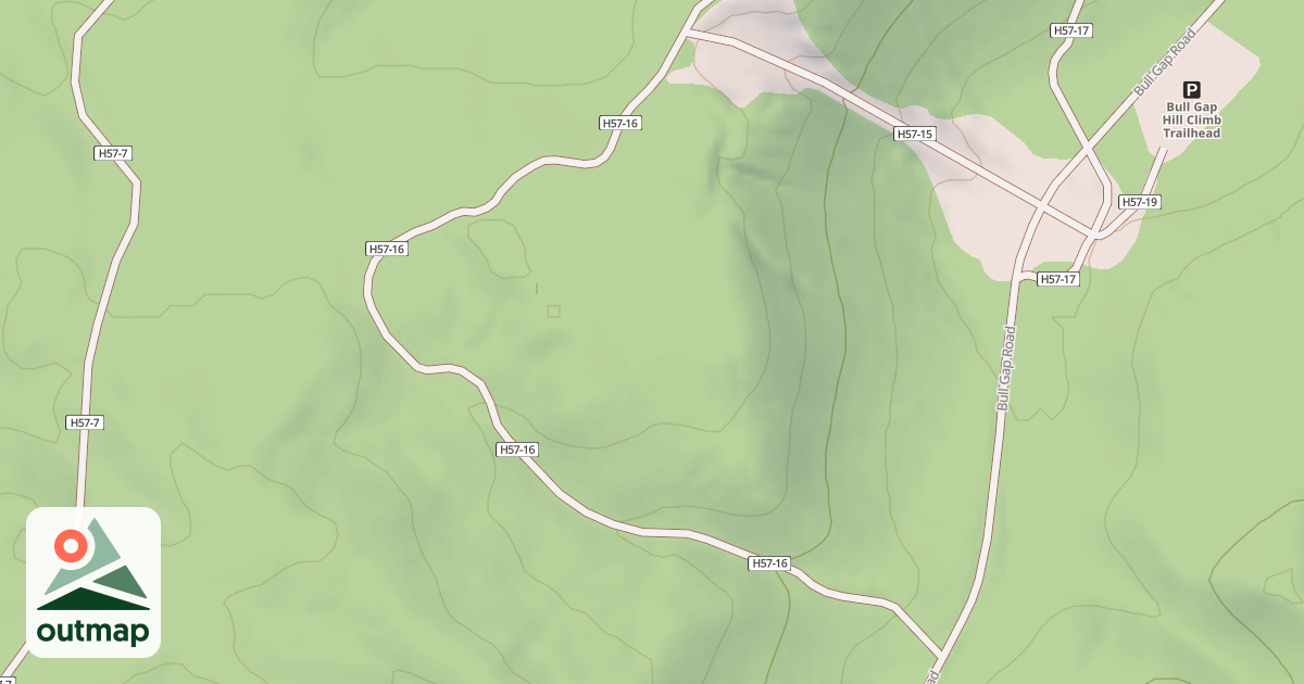 Map of BULL GAP RETURN LOOP, >50"
