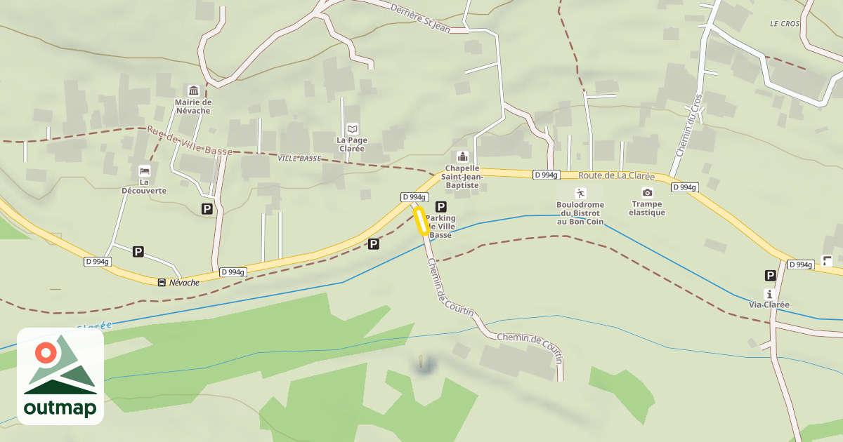Map of Chemin de Courtin