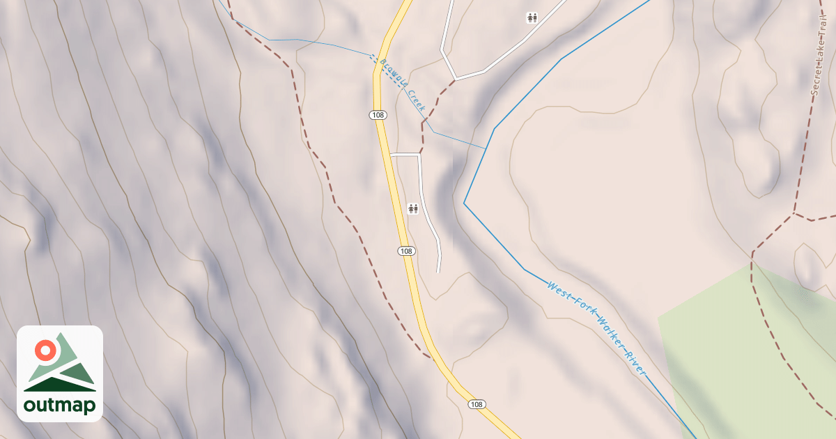 Map of LEAVITT MEADOW TRAILHEAD ROAD