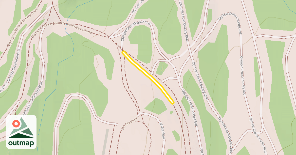 Map of Olympic Cross-Country Red/Blue