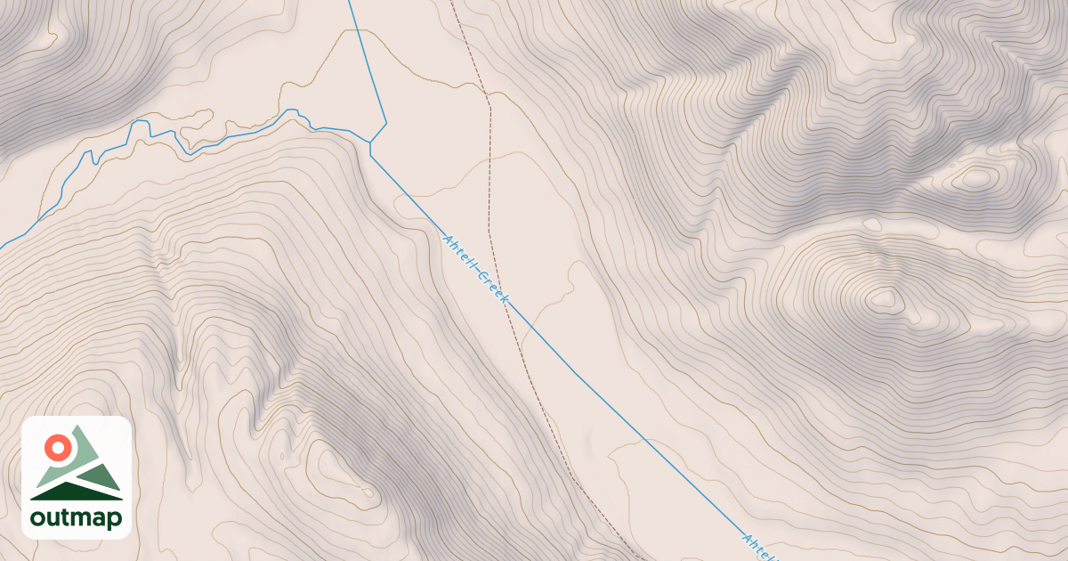 Map of Ahtell Creek