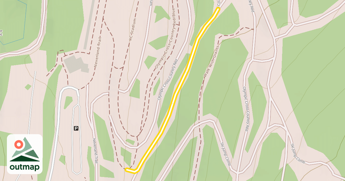 Map of Olympic Cross-Country Blue