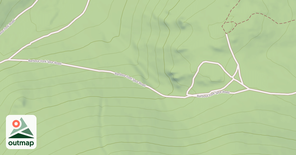 Map of BARBOUR FORK SPUR