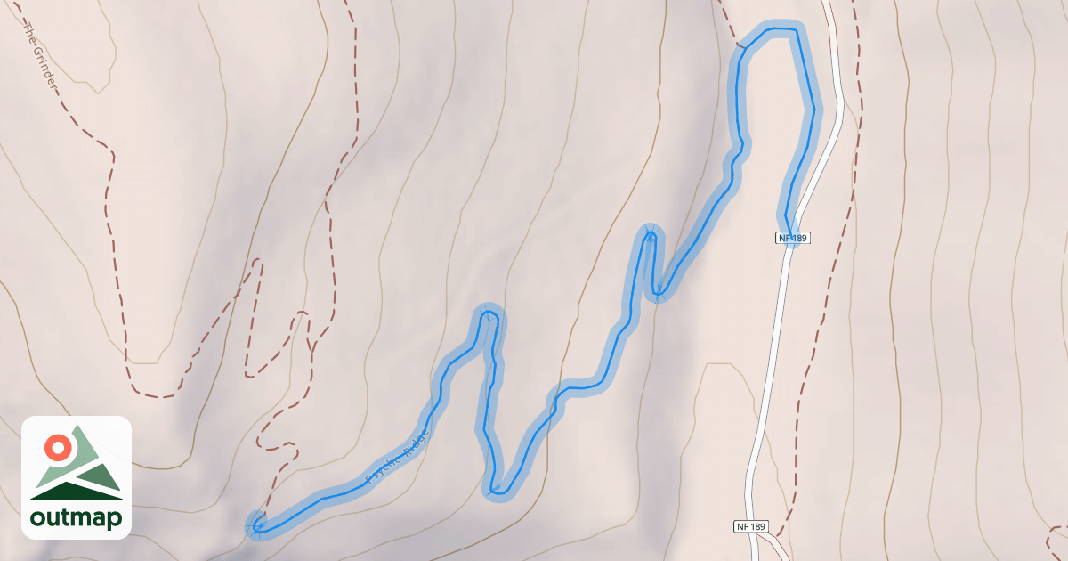 Map of Psycho Ridge