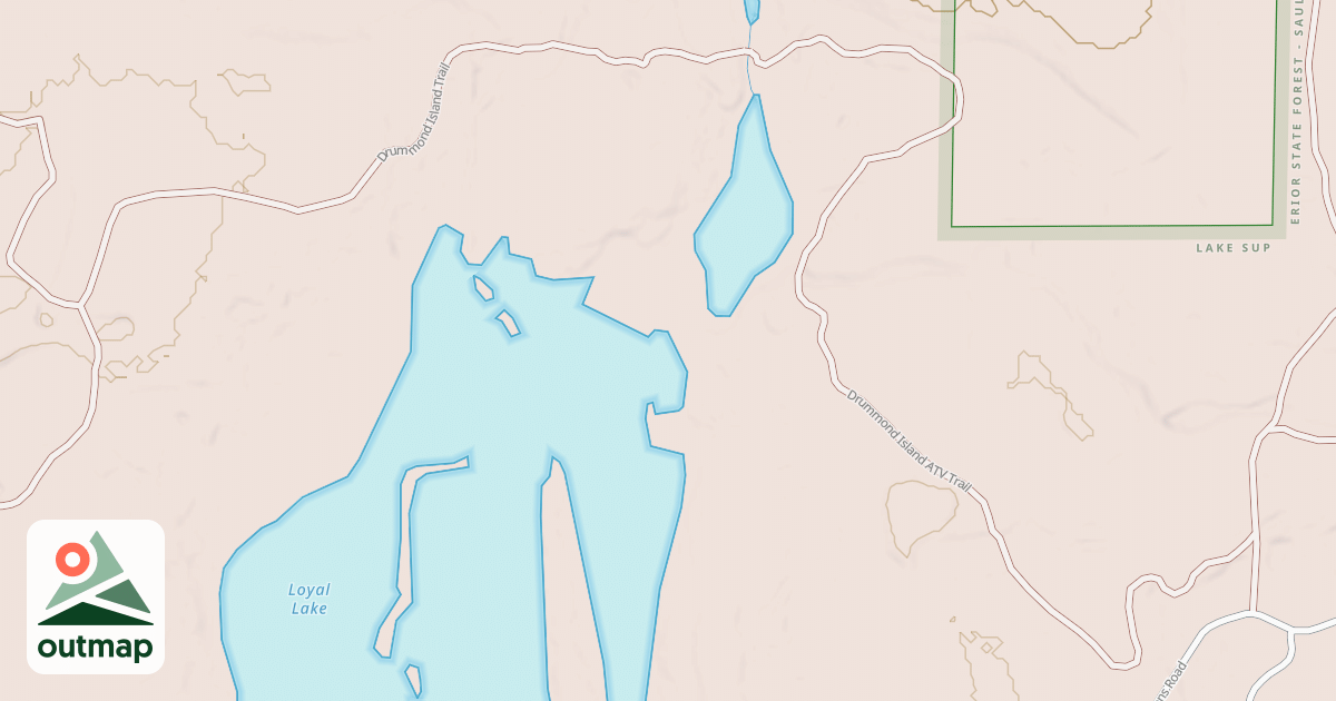 Map of Drummond Island Trail