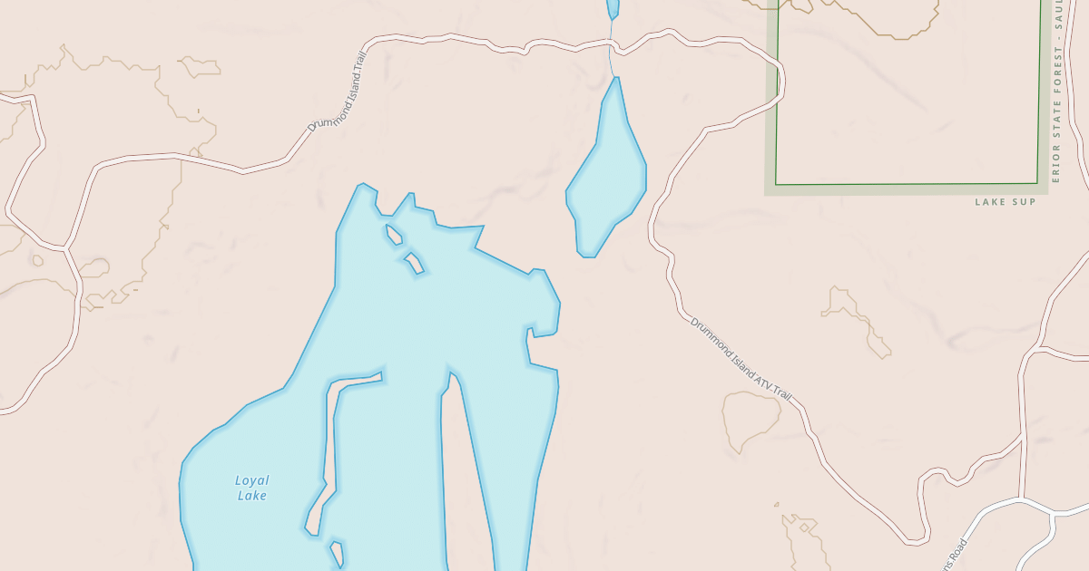 Map preview of Drummond Island Trail