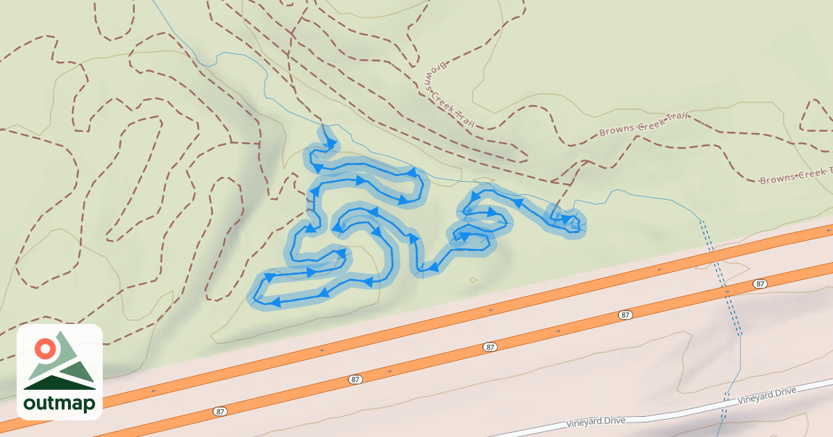 Map of Browns Creek Trail