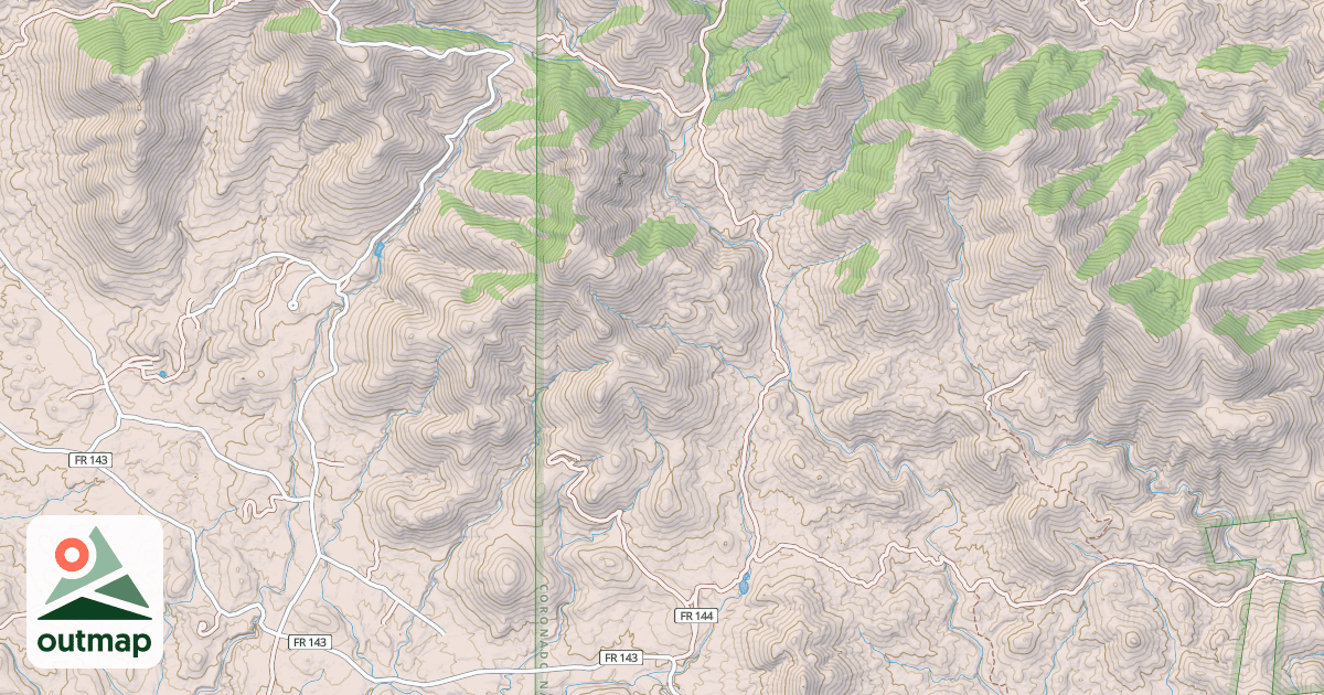 Map of SANTA RITA GULCH