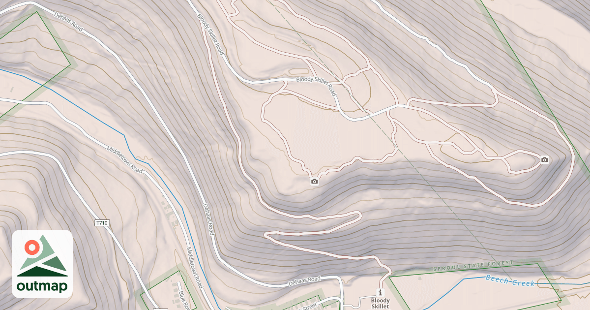 Map of Bloody Skillet ATV Trail