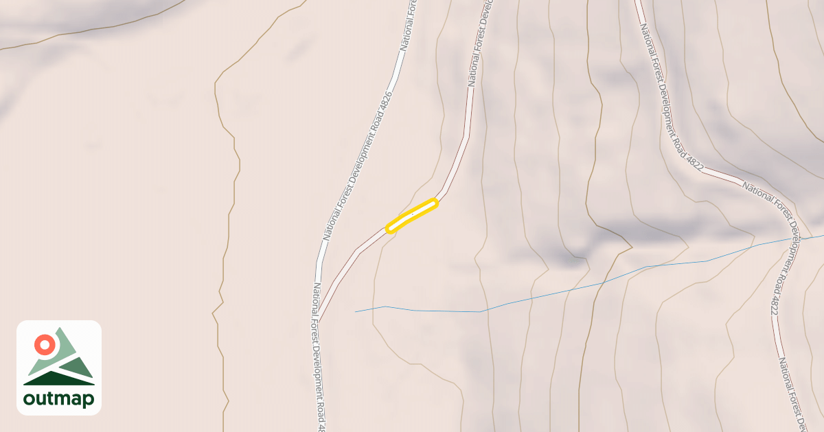 Map of National Forest Development Road 4822