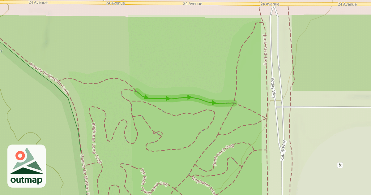 Map of Beginner Loop Trail / Junk Yard Dog