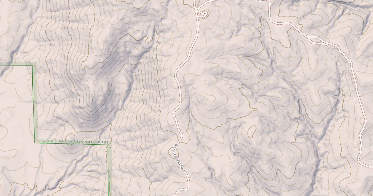 Map preview of BODEN CANYON