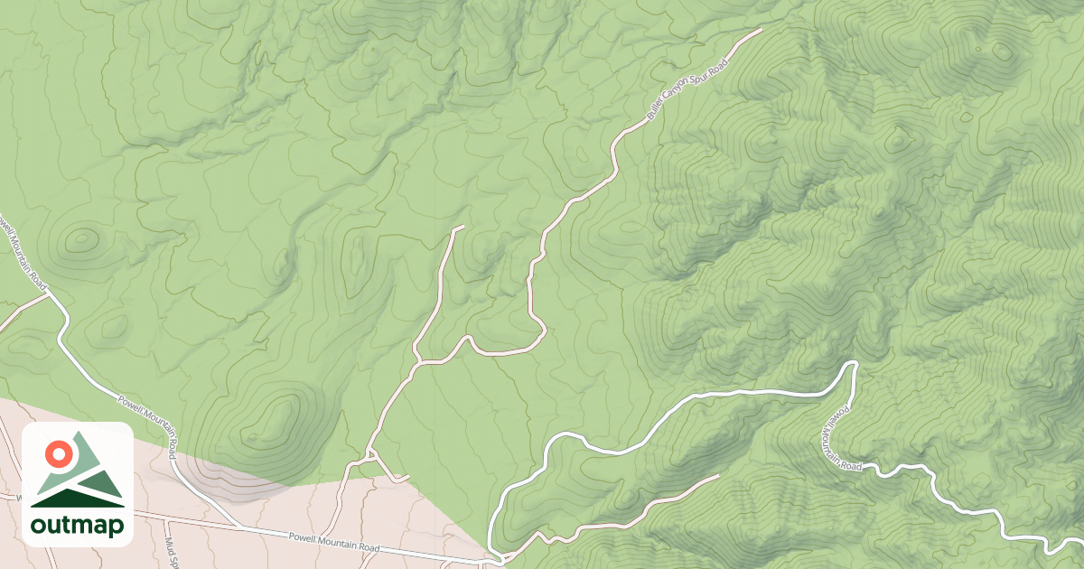 Map of BULLER CANYON SPUR ROAD