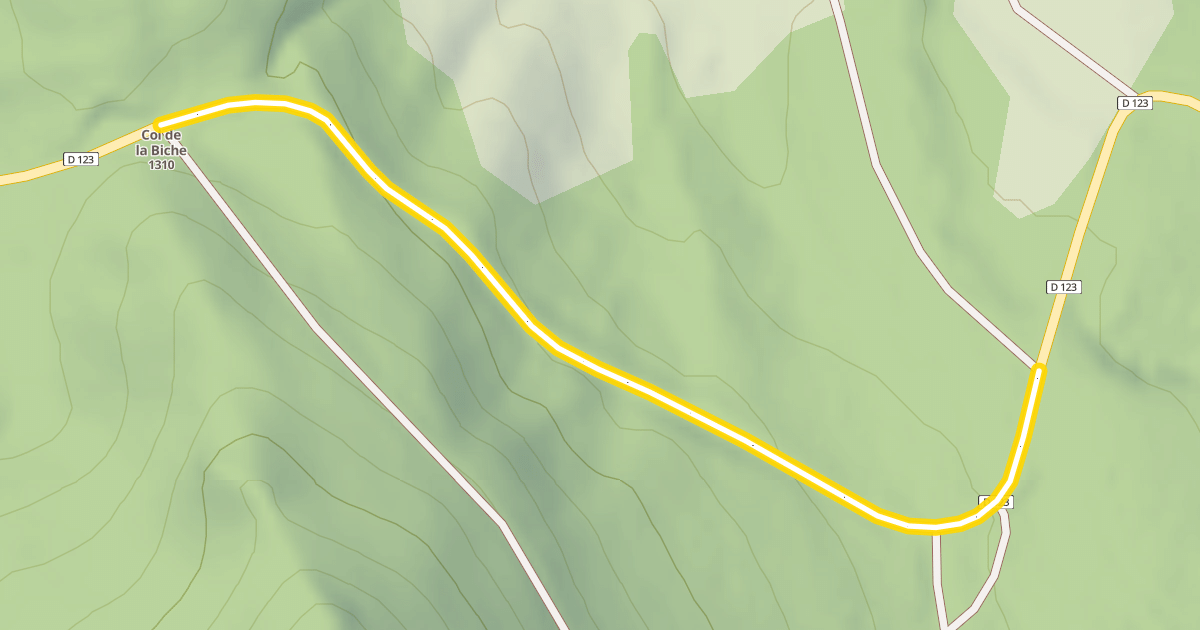 Map preview of Route du Col de la Biche