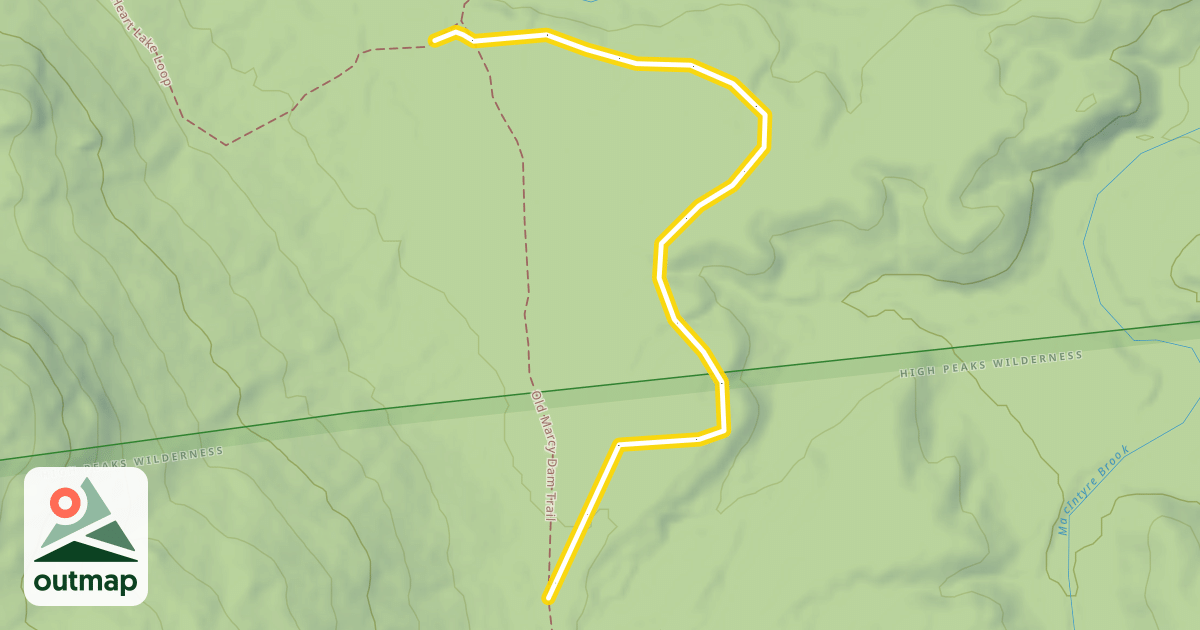 Map of Outlet Brook Loop
