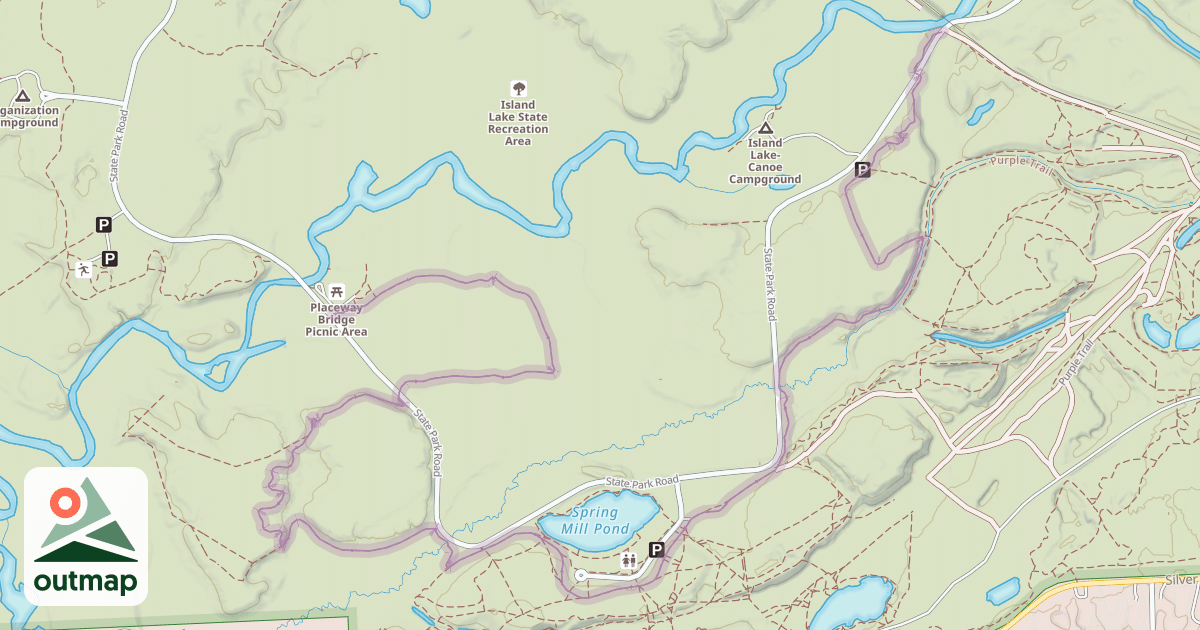 Map of Blue Trail