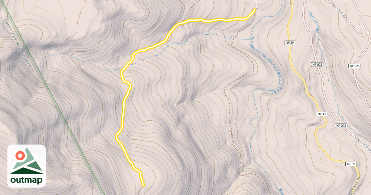 Map of Wing Ridge Trail