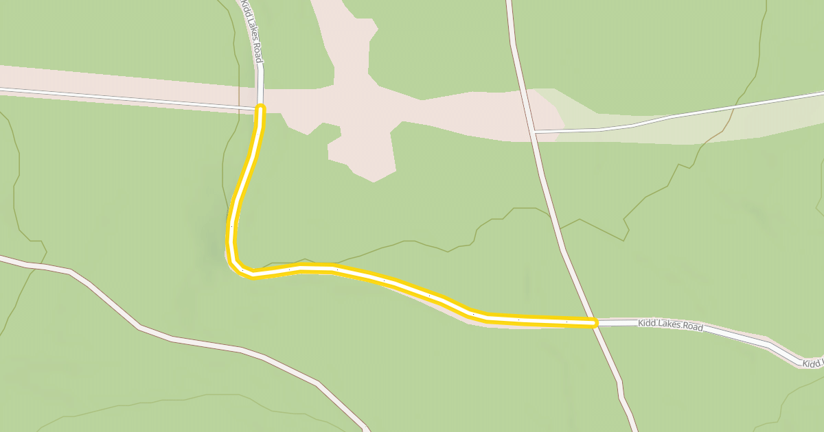 Map preview of Kidd Lakes Road