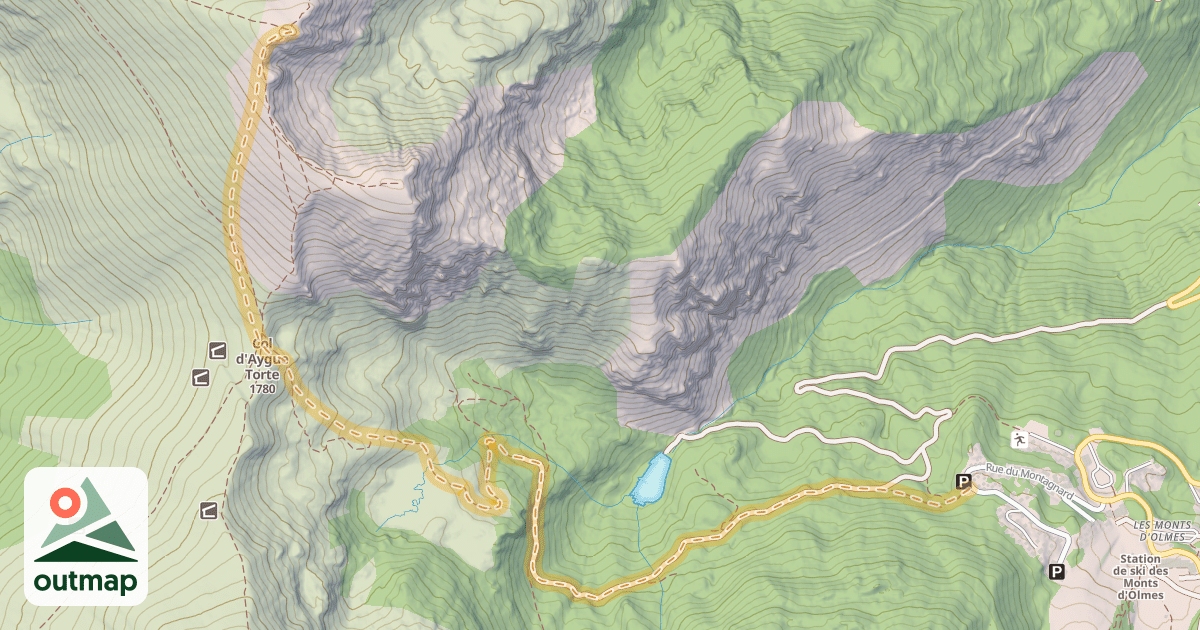 Map of Mont Fourcat — Les Monts d'Olmes
